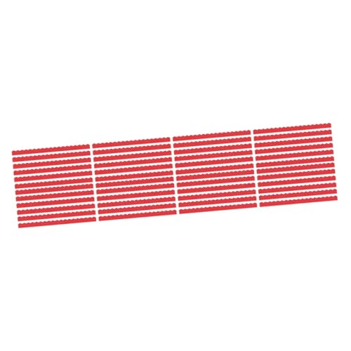 DOITOOL 4 Sätze Fliesen Mit Gewelltem Rand Form Grenzen Klassenzimmer Bulletin Planke Postergrenzen Trimmen Bulletin -brett -grenzverkleidung Pvc Weichmagnetisch Rot 12 Stück * 4 von DOITOOL