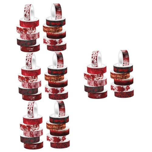 DOITOOL 4 Sätze Halloween Washi Tapes Blutige Druckmuster Für Diy Scrapbooking Und Bastelprojekte Dekoratives Klebeband Für Kreative Bastelideen 12 Rollen * 4 von DOITOOL