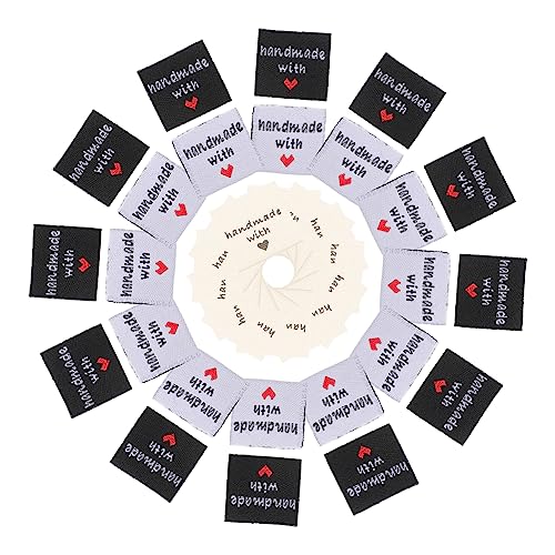 DOITOOL 4 Sätze Handmade Kleidung Etiketten Faltbare Stoffetiketten Für Diy Dekorative Nählabels Farben Gelb Für Kleidung Taschen Hüte Und 150 Stück * 4 von DOITOOL