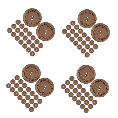 DOITOOL 4 Sätze Holzknopfschild Nähetiketten Für Handgefertigte Artikel Große Knöpfe Zum Nähen Handgemachte Etiketten Zum Häkeln Knopfherstellungsset Tasten Paulownia Kaffee 100 Stück * 4 DOITOOL 4 Sätze Holzknopfschild Nähetiketten Für Handgefertigte Artikel Große Knöpfe Zum Nähen Handgemachte Etiketten Zum Häkeln Knopfherstellungsset Tasten Paulownia Kaffee 100 Stück * 4 von DOITOOL