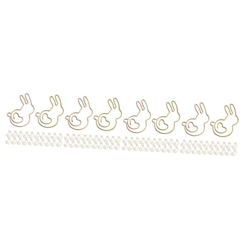DOITOOL 4 Sätze Kaninchenpapierklammer Lesezeichenclip Klein Schicke Büroklammern Liebenswert Einladung Mit Hase Papierclips Für Büro Entzückende Häschen-büroklammern Stahl 30 Stück * 4 von DOITOOL