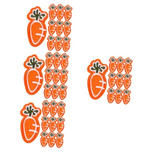 DOITOOL 4 Sätze Karottenförmige Bügel Patches Dekorative Patches Für Kleidung Rucksäcke Und Hüte Für Kleidungsgestaltung 10 Stück * 4 von DOITOOL