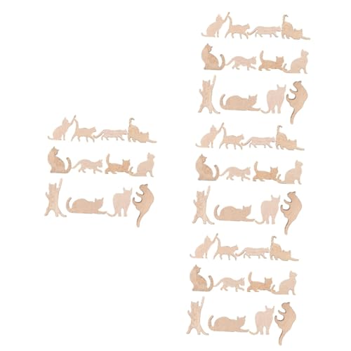 DOITOOL 4 Sätze Katzenschmuck Party Willkommen Katze Geformte Anhänger Hängende Anhänger Katzenausschnitt Hallo Holzverzierungen Selber Machen Graffiti-anhänger Aus Holz Beige 12 Stück * 4 DOITOOL 4 Sätze Katzenschmuck Party Willkommen Katze Geformte Anhänger Hängende Anhänger Katzenausschnitt Hallo Holzverzierungen Selber Machen Graffiti-anhänger Aus Holz Beige 12 Stück * 4 von DOITOOL
