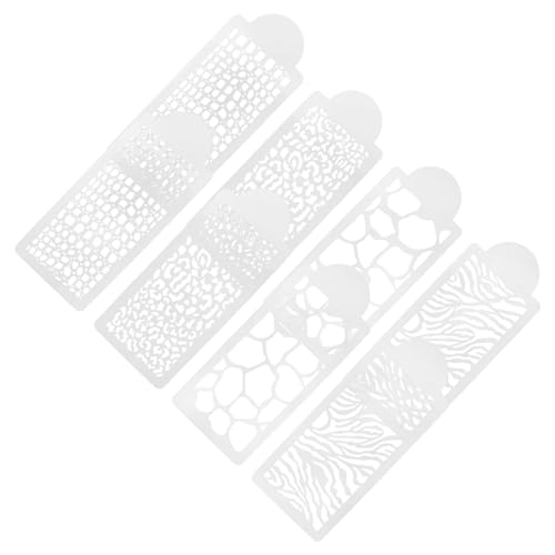 DOITOOL 4 Sätze Kuchen-spitzen-form Kuchenschablonen Für Buttercreme Tierschablonen Tierische Vorlagen Backschablone Pfotenabdruckform Textur Druckvorlagen Weiß Umweltschutz Haustier von DOITOOL
