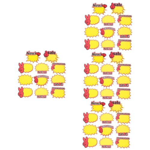 DOITOOL 4 Sätze Leeres Stern -tag Papier Leere Preisschilder Supermarkt Liefert Weiße Einzelhandelsetiketten Preis Papier Zeichen Supermarktschild Einzelhandels -tags 400 Stück * 4 von DOITOOL