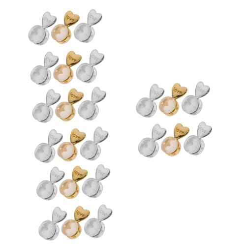 DOITOOL 4 Sätze Liebesohrring -kleberstecker Herz-ohrrücken Ersatz Sicherheits-ohrring-verschlüsse Für Ohrstecker Ohrring Zurück Ohrringverschlüsse Schwer Metall 6 Stück * 4 von DOITOOL