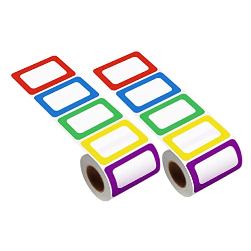 DOITOOL 4 Sätze Namensschild Aufkleber Set Selbstklebende Etiketten Für Schüler Farben Praktische Beschriftung Für Schule Büro Und Zuhause 2 Rollen * 4 von DOITOOL