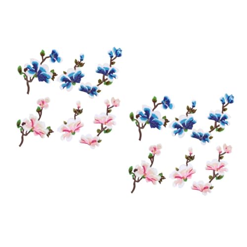 DOITOOL 4 Sätze Patch Set Teiliges Set zum Aufbügeln für Diy Nähprojekte Hochwertige Stoffblumen für Kleidung Taschen und Hüte von DOITOOL