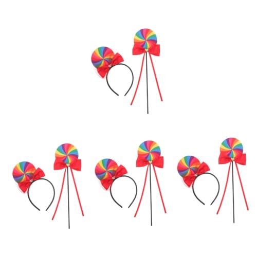 DOITOOL 4 Sätze Regenbogen-themen-cosplay-haarreifen Regenbogen-accessoires Haarband Mit Regenbogen- Geburtstagsstadband Regenbogen-haarspangen Regenbogen-stirnband Party Plastik von DOITOOL