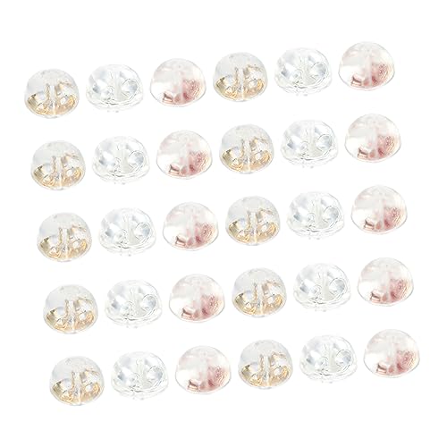 DOITOOL 4 Sätze Silikon Ohrring Verschlüsse Transparente Ohrstecker Stopper Langlebige Ohrring Zubehör Für Diy Schmuckgestaltung Hypoallergen Und Passend Für Ohrringe 30 Stück * 4 von DOITOOL
