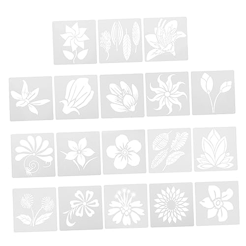 DOITOOL 4 Sätze Teiliges Blumen Schablonen Set Wiederverwendbare Malschablonen für Kreative Diy Projekte für Acrylmalerei und Wandgestaltung von DOITOOL