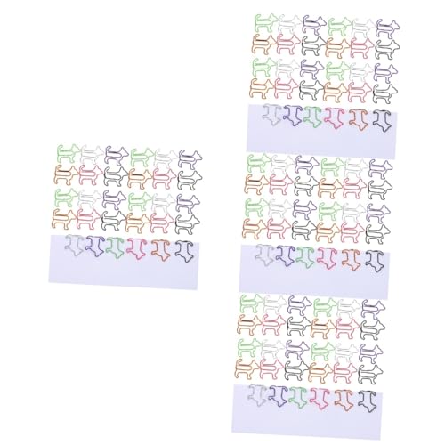 DOITOOL 4 Sätze Teiliges Niedlicher Hund Papierclips Praktische Und Büroklammern Für Schule Und Büro Zur Organisation Von Dokumenten Notizen Und Fotos 60 Stück * 4 von DOITOOL