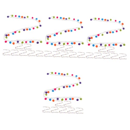 DOITOOL 4 Sätze Teiliges Pompon Farbige Fransenborte Für Diy Bastelprojekte Kreative Dekorationen Und Nähzubehör Für Hochzeiten Zuhause Und 8 Stück * 4 DOITOOL 4 Sätze Teiliges Pompon Farbige Fransenborte Für Diy Bastelprojekte Kreative Dekorationen Und Nähzubehör Für Hochzeiten Zuhause Und 8 Stück * 4 von DOITOOL
