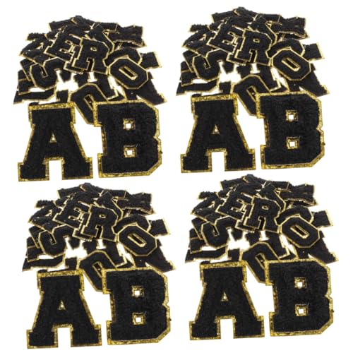 DOITOOL 4 Sätze Teiliges Set Dekorative Stickapplikationen Für Kleidung Vielseitige Buchstaben Patches Zum Aufbügeln Und Aufnähen Für Jacken Taschen Und Diy Projekte 26 Stücke * 4 von DOITOOL