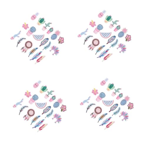 DOITOOL 4 Sätze Teiliges Set Gestickte Bügelflicken Süße Applikationen Für Kleidung Rucksäcke Und Jeans Für Diy Reparaturen Und Kreative Dekoration 18 Stücke * 4 von DOITOOL