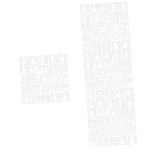 DOITOOL 4 Sätze Teiliges Weihnachtsbaum Schablonen Set Pet Wiederverwendbare Malvorlagen Für Kreative Bastelprojekte Und Weihnachtsdekoration Für Diy Fans 25 Stück * 4 von DOITOOL