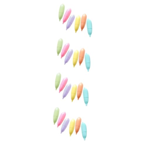 DOITOOL 4 Sätze Textmarker Bananenform Marker Für Notizen Schulbedarf Und Kreative Zeichnungen Für Wasserbasierte Pigmente Für Langlebige Farben 6 Stück * 4 von DOITOOL