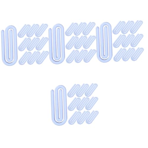 DOITOOL 4 Sätze Transparente Büroklammern Lustige Form Für Dokumente Notizen Und Scrapbooking Multifunktionaler Papierhalter Für Schule Und Büro 60 Stück * 4 von DOITOOL