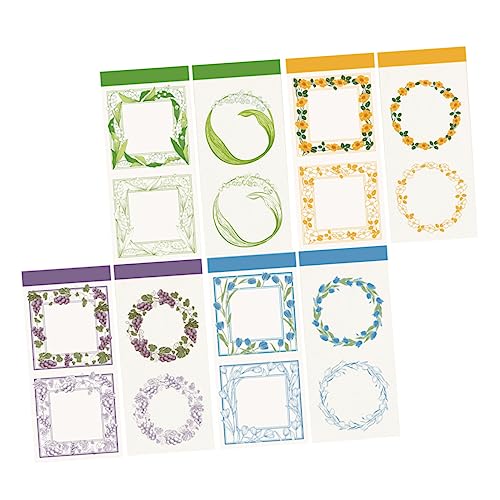 DOITOOL 4 Sätze Vintage Pflanzen Notizpapier Teiliges Dekorpapier für Scrapbooking DIY Karten und Handwerksprojekte Hochwertiges Dekoratives Papier mit Schönen Mustern von DOITOOL