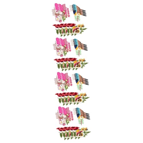 DOITOOL 4 Sätze Vogel Stickereipatches Für Diy Kleidung Applikationen Für Textilien Zum Aufbügeln Und Verstärken Von Bekleidung 15 Stücke * 4 von DOITOOL