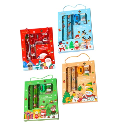 DOITOOL 4 Sätze Weihnachts Schreibwarenset Stifte Geschenkbox mit Bunten Kugelschreibern für Schüler Weihnachtliches Design Praktische Schüler Schreibwaren DOITOOL 4 Sätze Weihnachts Schreibwarenset Stifte Geschenkbox mit Bunten Kugelschreibern für Schüler Weihnachtliches Design Praktische Schüler Schreibwaren von DOITOOL