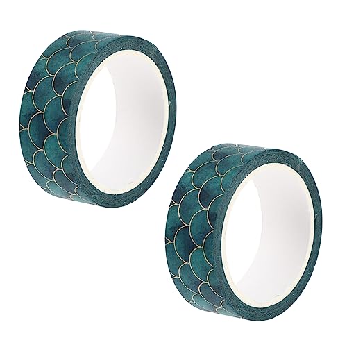 DOITOOL 4 Stck. Fischschuppen Washi Tape Dekorative Klebebänder mit Glänzender Goldprägung DIY Bastelband für Party Notizbücher Scrapbooking Langlebig und Leicht Abreißbar DOITOOL 4 Stck. Fischschuppen Washi Tape Dekorative Klebebänder mit Glänzender Goldprägung DIY Bastelband für Party Notizbücher Scrapbooking Langlebig und Leicht Abreißbar von DOITOOL