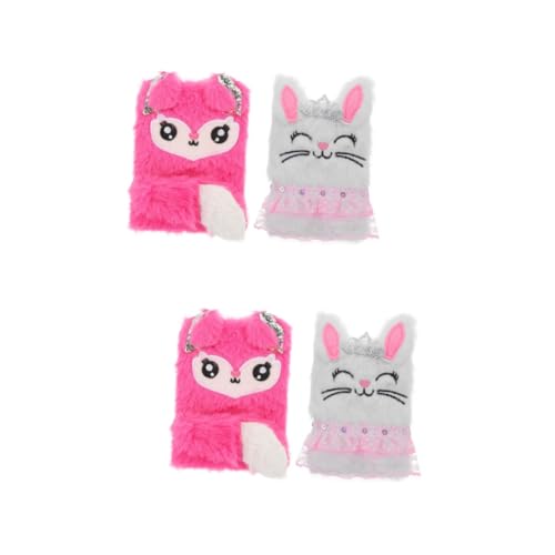 DOITOOL 4 Stck. Teiliges Plüsch Tagebuch für Mädchen Leichtes Tragbares Notizbuch mit Flauschigem Kaninchen und Fuchs Cover für Teens und Tägliches Journaling Weiches Schreibpad DOITOOL 4 Stck. Teiliges Plüsch Tagebuch für Mädchen Leichtes Tragbares Notizbuch mit Flauschigem Kaninchen und Fuchs Cover für Teens und Tägliches Journaling Weiches Schreibpad von DOITOOL