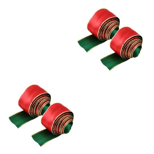 DOITOOL 4 Stck. Weihnachts Dekoband Geschenkband Rot Grün Doppelseitig Stoffband für Geschenkverpackung DIY Weihnachtsbaum Dekoration Feier DOITOOL 4 Stck. Weihnachts Dekoband Geschenkband Rot Grün Doppelseitig Stoffband für Geschenkverpackung DIY Weihnachtsbaum Dekoration Feier von DOITOOL