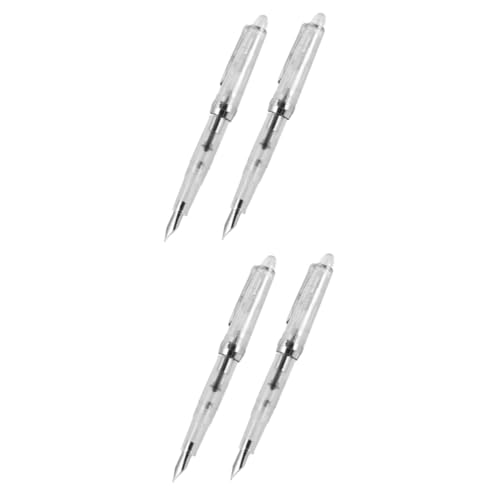 DOITOOL 4 Stk. Teiliges Füllfederhalter für Kalligraphie Transparenter Piston Füller mit Spitze Tragbar mit Tintenabsorber Leicht Langlebig für Schule Büro und Geschenke von DOITOOL