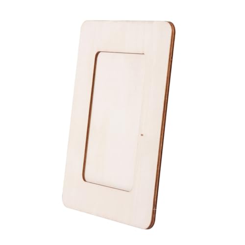 DOITOOL 4 Stück 6 bilderrahmen aus holz die schule de stule die bescherung verkleidung trauzeugengeschenke decor Bildtafel klein leer DIY -Holzrahmen fotorahmen aus holz Bambus von DOITOOL