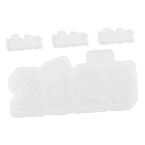 DOITOOL 4 Stück Abschluss-schlüsselanhängerform Silikonform Schlüsselbundformen Aus Harz Harzformen Für Schlüsselanhänger Schlüsselbundformen Für Epoxidharz Kieselgel Weiß von DOITOOL