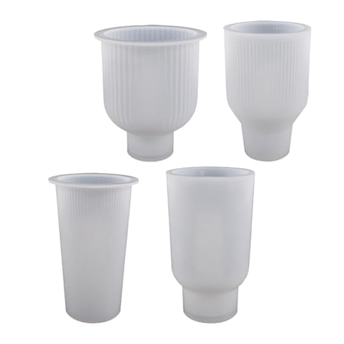 DOITOOL 4 Stück Aromatherapie-ornament-form Vase Heimdekoration Blumentopf Silikonform Formen Aus Epoxidharz Silikonformen Für Harzguss Blumensilikonformen Harzformen Silikon Kieselgel von DOITOOL