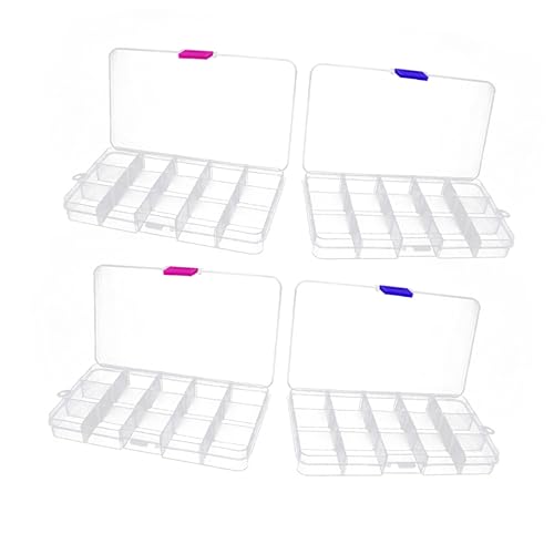 DOITOOL 4 Stück Aufbewahrungsbox für Schmuck mit Abnehmbaren Verstellbaren Fächern Transparente Kunststoff Organizer für Ohrringe Ringe Perlen und Mehr für Vielseitige Nutzung DOITOOL 4 Stück Aufbewahrungsbox für Schmuck mit Abnehmbaren Verstellbaren Fächern Transparente Kunststoff Organizer für Ohrringe Ringe Perlen und Mehr für Vielseitige Nutzung von DOITOOL