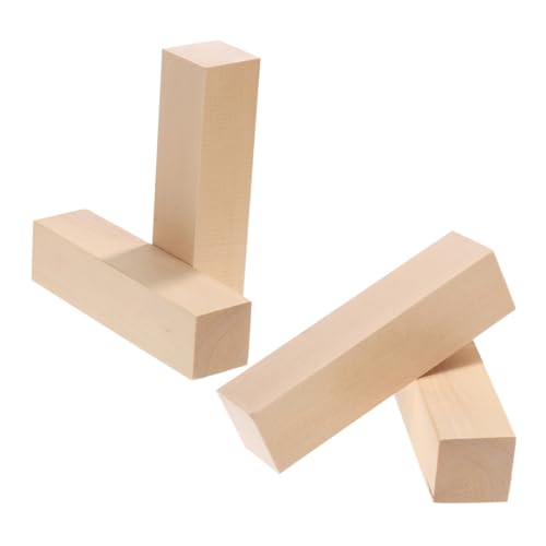 DOITOOL 4 Stück Basswood Schnitzholz Blöcke Unbehandelte Holzstücke Für DIY Holzschnitzen Bastelprojekte Kinderhandwerk Naturbelassen Langlebig Warping resistent DOITOOL 4 Stück Basswood Schnitzholz Blöcke Unbehandelte Holzstücke Für DIY Holzschnitzen Bastelprojekte Kinderhandwerk Naturbelassen Langlebig Warping resistent von DOITOOL