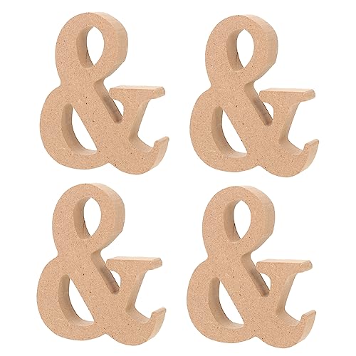 DOITOOL 4 Stück Buchstabenverzierungen Bewaldet Work Desk Decor Hochzeit Schreibtischdekor Willkommen Briefdekoration Handwerk Verschleißfestes Basteldekor Dein Holz von DOITOOL