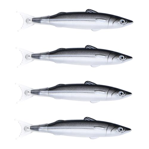 DOITOOL 4 Stück Cartoon-Kugelschreiber lustige Stifte Angelstift Stiftfisch in Salzform kreativer Fischballpoint Pen neuartige Kugelschreiber Stifte für Mädchen Plastik Zufällige Farbe von DOITOOL