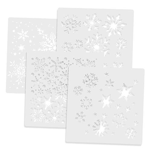 DOITOOL 4 Stück DIY -Schablonen Flocken tragbare Malschablonen Vorlage Schnee für Malerei dekorative DIY-Malschablonen Malenwerkzeuge Schablonen zum Zeichnen Plastik Weiß DOITOOL 4 Stück DIY -Schablonen Flocken tragbare Malschablonen Vorlage Schnee für Malerei dekorative DIY-Malschablonen Malenwerkzeuge Schablonen zum Zeichnen Plastik Weiß von DOITOOL