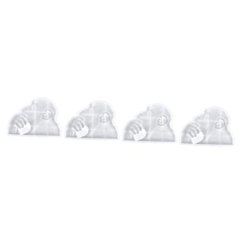 DOITOOL 4 Stück Diy Gorilla Silikonform Wiederverwendbare Gießform für Bastelprojekte für Gorilla Dekorationen Einfach zu Bedienen Reinigen Flexiblem Sicherem Silikon von DOITOOL