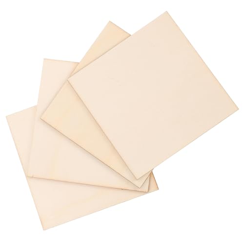 DOITOOL 4 Stück Diy Malholzscheiben Unbehandelte Quadratische Holzstücke für Bastelarbeiten von Kindern für Gestalten und Personalisierung DOITOOL 4 Stück Diy Malholzscheiben Unbehandelte Quadratische Holzstücke für Bastelarbeiten von Kindern für Gestalten und Personalisierung von DOITOOL