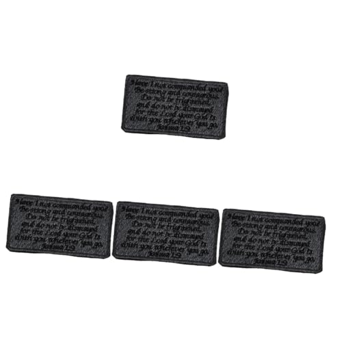 DOITOOL 4 Stück Diy Reparatur Patch Christlicher Bibelvers Aufnäher für Kleidung Jeans Taschen Langlebiger Stickerei Patch für Persönliche Gestaltung und Projekte von DOITOOL