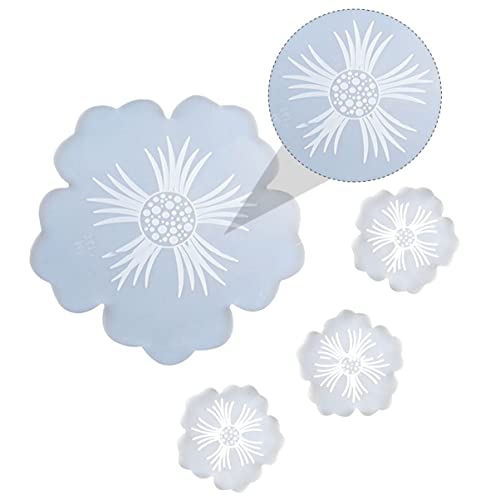 DOITOOL 4 Stück Diy Silikon Untersetzer Formen Set Teiliges Set für Handgefertigte Blüten Tischuntersetzer Hitzebeständig Leicht zu Entformen für Kreative Bastelprojekte von DOITOOL