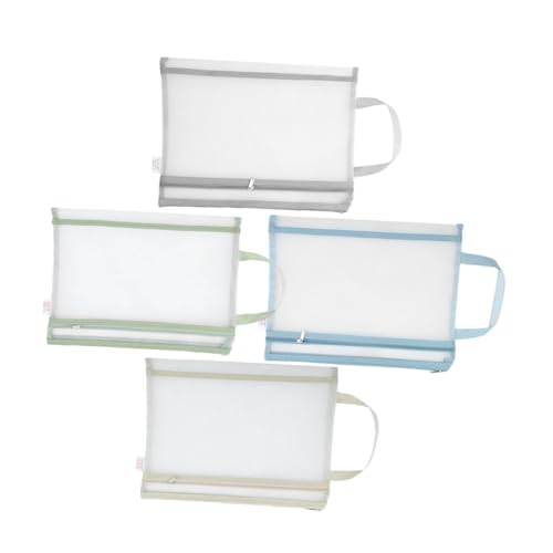 DOITOOL 4 Stück Dokumententaschen mit Reißverschluss Transparente Doppellagige Mesh ordner für Papier Schreibmappe Große Aufbewahrungstaschen in Grün Khaki Blau Reißfest und Langlebig DOITOOL 4 Stück Dokumententaschen mit Reißverschluss Transparente Doppellagige Mesh ordner für Papier Schreibmappe Große Aufbewahrungstaschen in Grün Khaki Blau Reißfest und Langlebig von DOITOOL