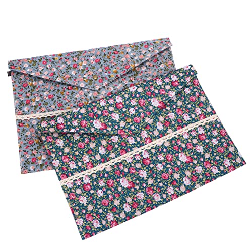DOITOOL 4 Stück Filz Dokumentenmappe mit Floralem Design Aufbewahrung für Büro Zuhause und Geschäftsunterlagen Dunkelblau DOITOOL 4 Stück Filz Dokumentenmappe mit Floralem Design Aufbewahrung für Büro Zuhause und Geschäftsunterlagen Dunkelblau von DOITOOL