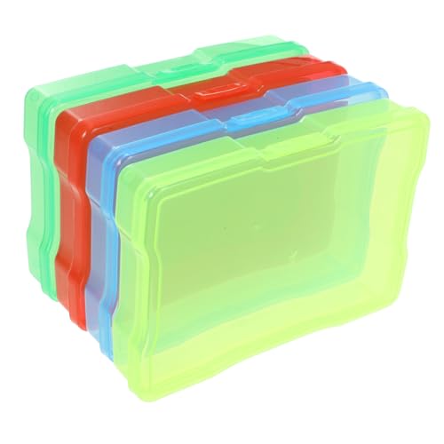 DOITOOL 4 Stück Foto Aufbewahrungsbox Fotos Karten Organizer Boxen Bilderhalter Karten Aufbewahrungsbehälter Teile Aufbewahrungskoffer Foto Aufbewahrungsbehälter Mit Deckel von DOITOOL