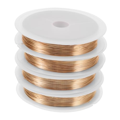 DOITOOL 4 Stück Geflechtmaterial aus Kupferdraht Armband Draht Schmuckdraht Basteldraht Werkzeuge zur Herstellung von Drahtschmuck Drahtwickelset Schmuck Draht Golden DOITOOL 4 Stück Geflechtmaterial aus Kupferdraht Armband Draht Schmuckdraht Basteldraht Werkzeuge zur Herstellung von Drahtschmuck Drahtwickelset Schmuck Draht Golden von DOITOOL