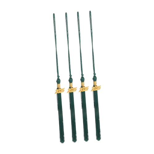DOITOOL 4 Stück Graduierungskappe Quasten Grad Quaste graduierte Quasten Abschluss Quaste Ornament Doktorhut Quasten dekorativer Fransenanhänger Zinklegierung Grün von DOITOOL