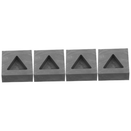 DOITOOL 4 Stück Graphit Dreiecksform Wiederverwendbare Gießform Graphit für Metallverarbeitung und Schmuckherstellung Hitzebeständige Gießform für Diy Projekte und Experimente von DOITOOL