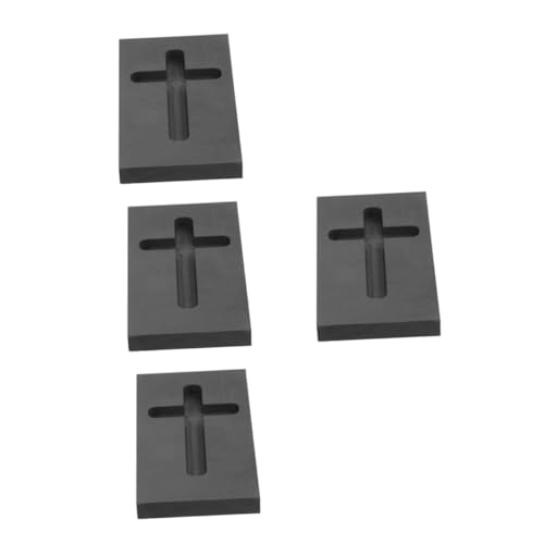 DOITOOL 4 Stück Graphitform Gießformen Zum Schmelzen Gussform Aus Graphit Tiegelformen Aus Graphit Schmuck Graphittiegel Schmelzendes Gießwerkzeug Graphitguss-schmelzbarren Schwarz von DOITOOL