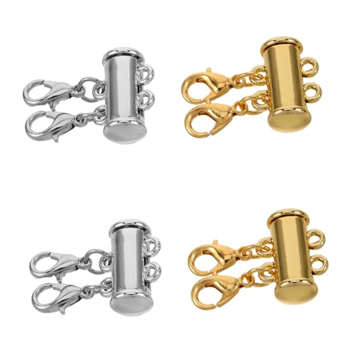 DOITOOL 4 Stück Halskette mit magnetischer Brust Multi-Halskettenverschluss für Damen Magnetverschlüsse für Halsketten mehrschichtiger Halskettenverschluss Zinklegierung DOITOOL 4 Stück Halskette mit magnetischer Brust Multi-Halskettenverschluss für Damen Magnetverschlüsse für Halsketten mehrschichtiger Halskettenverschluss Zinklegierung von DOITOOL