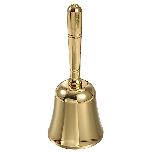 DOITOOL 4 Stück Handglocke aus Messing Ergonomischer Griff Klarer Leichte Serviceglocke für Restaurant Hotel Training Haustiererziehung Vielseitige Tischklingel für und Alarm von DOITOOL